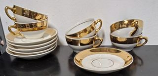 TAZAS Y PLATOS DE CAFÉ VINTAGE (AÑOS 50)