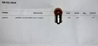 Bombilla intermitente moto