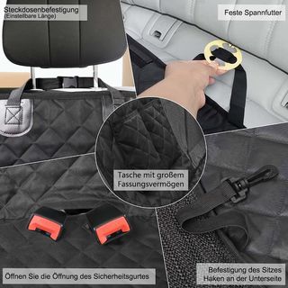 Funda protectora asiento trasero para mascotas