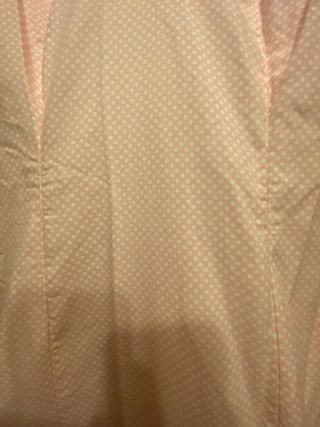 traje de flamenca rosa bebé ,con lunares blancos