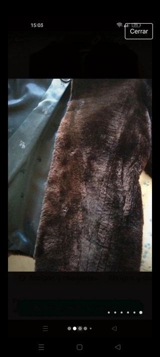 Abrigo piel. Talla M