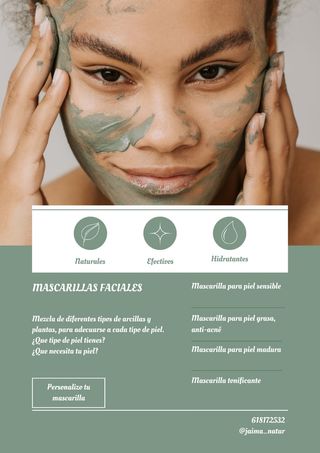 Mascarilla facial natural