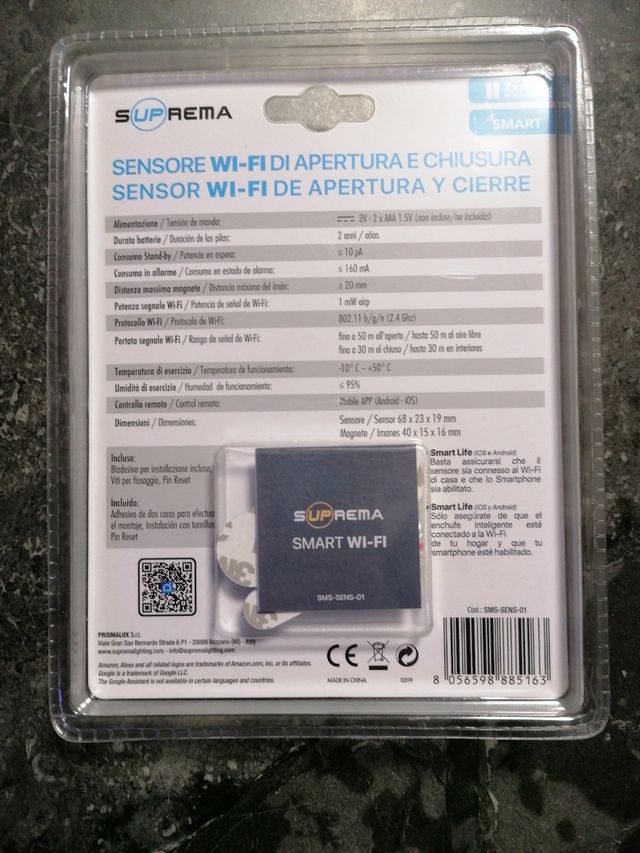 Sensor Wi-Fi de apertura y cierre