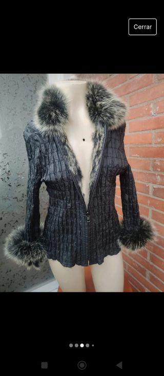 Chaqueta estirante doble cara piel zorro t.unica 
