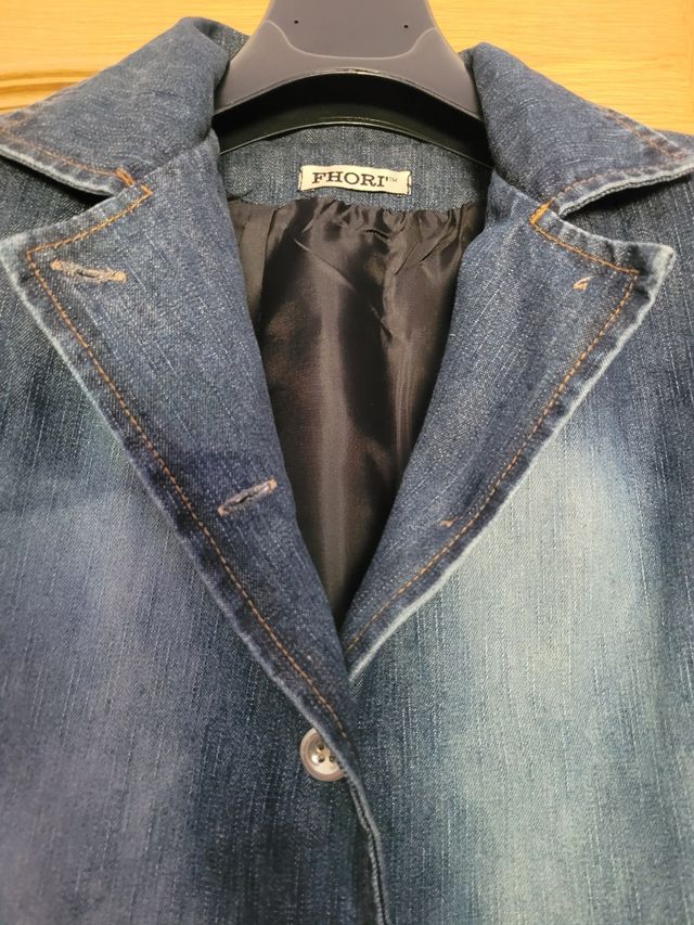 Giacca di jeans donna foderata tg L