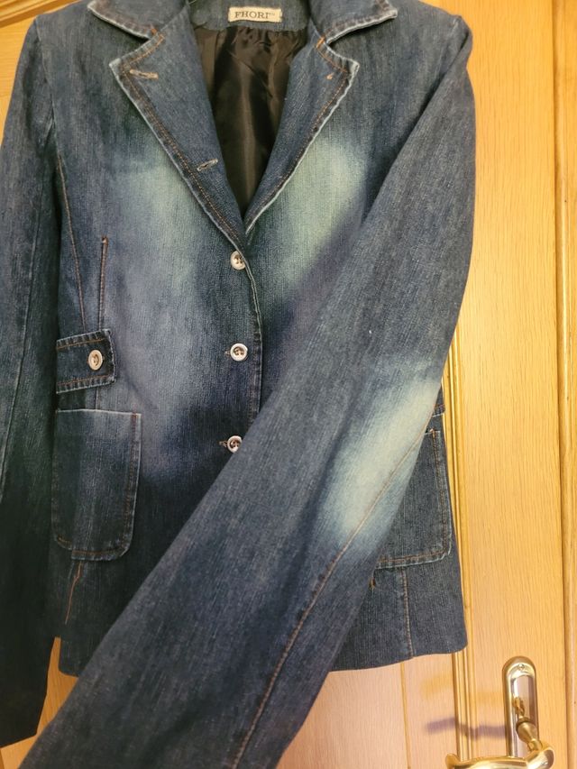 Giacca di jeans donna foderata tg L