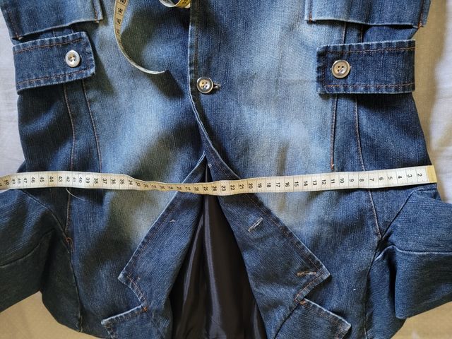 Giacca di jeans donna foderata tg L