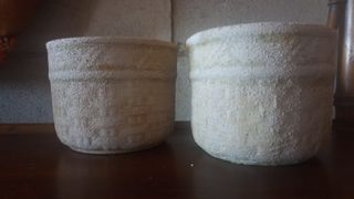 CONJUNTO DE MACETEROS DE CERAMICA HECHOS A MANO