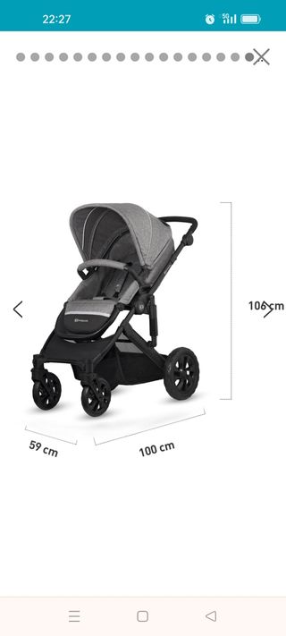 Carrito de bebé con capazo