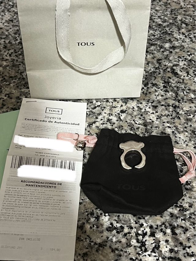 Anillo silueta grande oso Tous