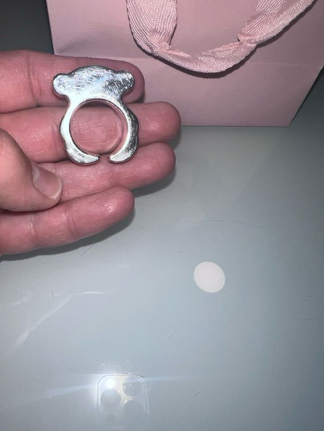 Anillo silueta grande oso Tous