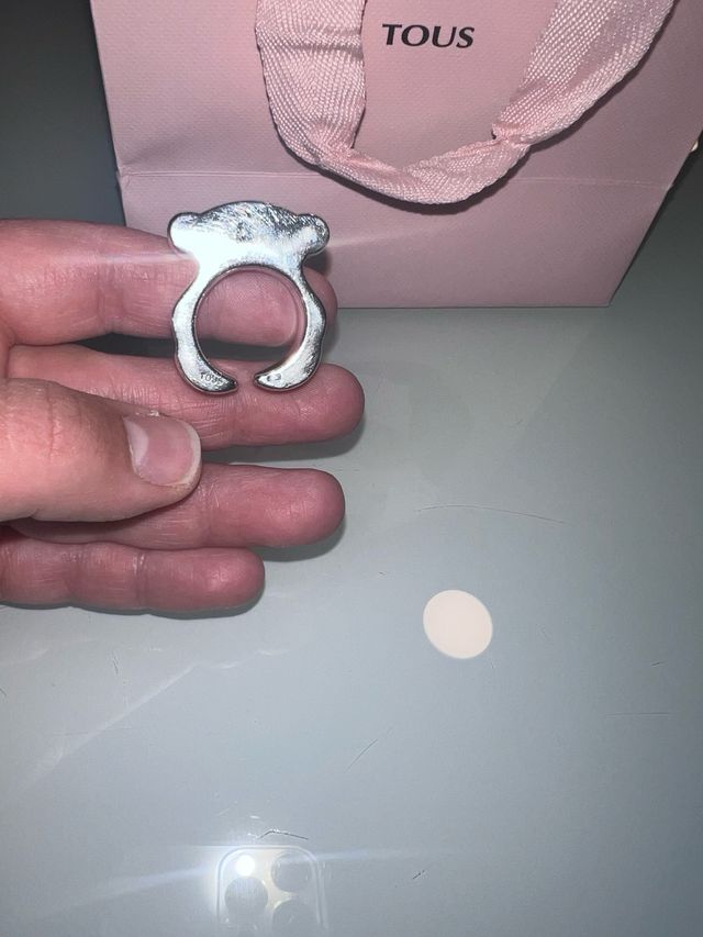 Anillo silueta grande oso Tous