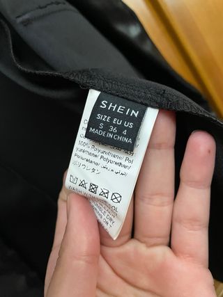 Chaleco polipiel negro SHEIN
