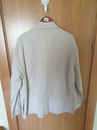 Sobrecamisa Chaqueta Lino Algodón Beige