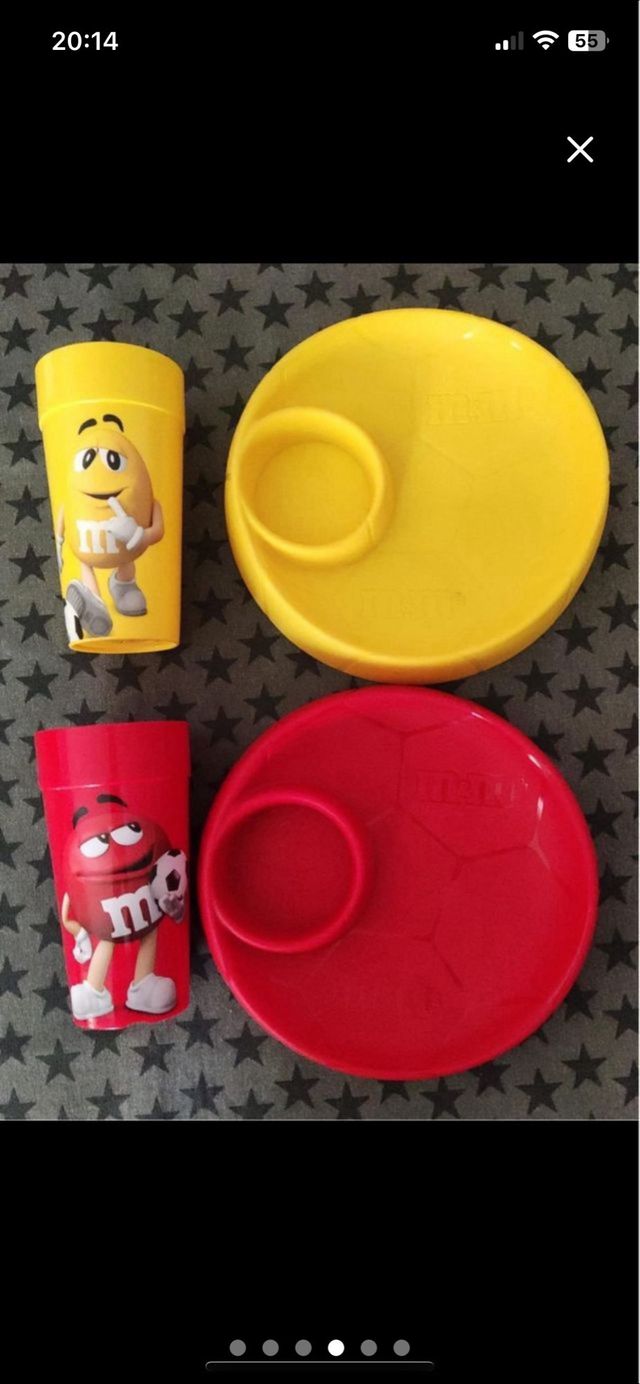 Lote tazas edicion limitada u platos m&m