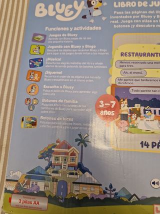 Libro interactivo bluey 3 a 7 años vtech