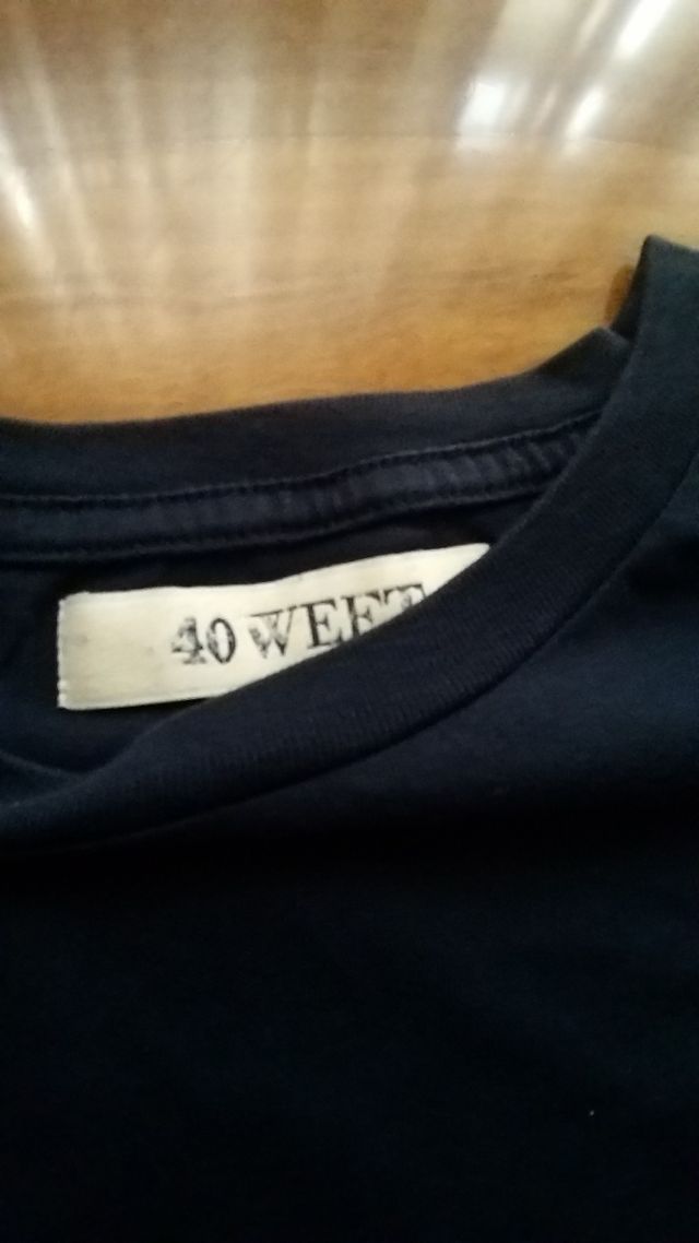 T shirt blu girocollo 40 Weft XL