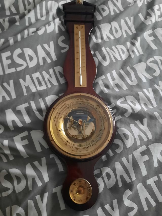 BARÓMETRO DE MADERA VINTAGE