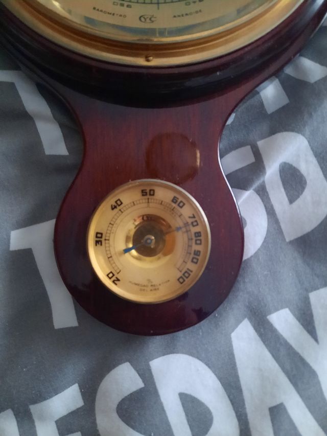 BARÓMETRO DE MADERA VINTAGE