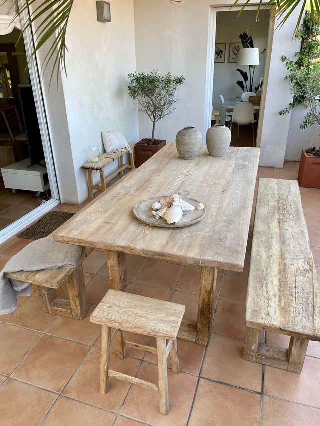 Mesa comedor a medida madera reciclada