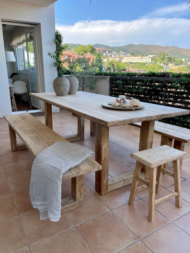 Mesa comedor a medida madera reciclada