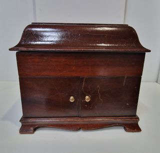 GRAMÓFONO ANTIGUO DE MADERA / ACADEMY /