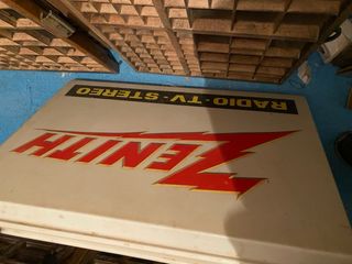 CARTEL PUBLICIDAD RADIO TV ZENITH AÑOS 60-70