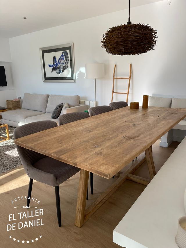 Mesa comedor madera reciclada a medida
