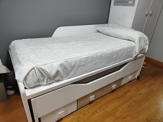 Cama Nido Blanco en Madera