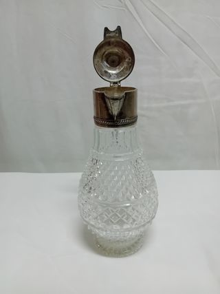 Jarra antigua Plata y Cristal Italiano