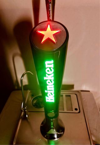 GRIFO DE CERVEZA HEINEKEN / LUMINOSO / AÑOS 2000