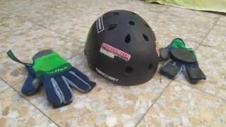 Long Board + Casco + Guantes Skate