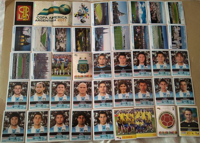 cromo copa america 2011 y boycol concacaf 2021