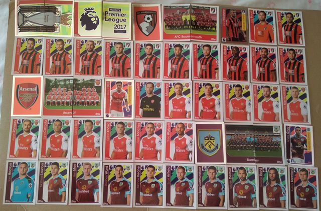 cromos premier league 2017 topps y mundial 2022