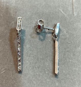 Pendientes de rodio y cristal de Swarovski
