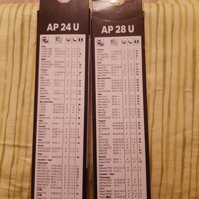 Limpiaparabrisas delanteros nuevos