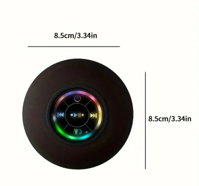 Altavoz impermeable LED ducha, bañera y cocina.