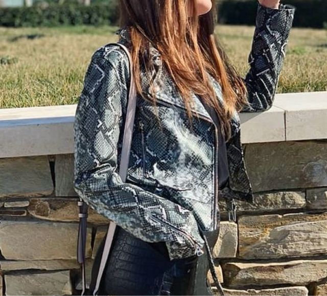 Cazadora Biker efecto serpiente