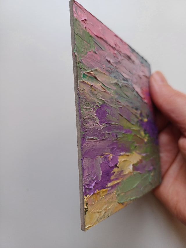 Paisaje Abstracto Oleo Sobre Carton OFERTA Pintura