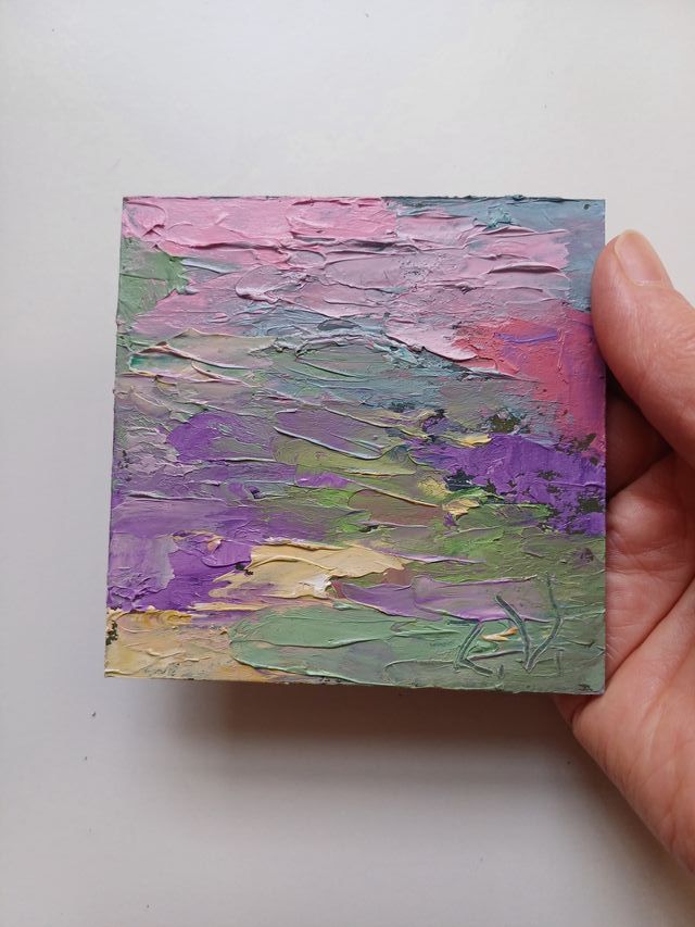 Paisaje Abstracto Oleo Sobre Carton OFERTA Pintura