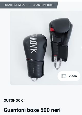 Nuovi Guantoni boxe neri, taglia 16 OZ