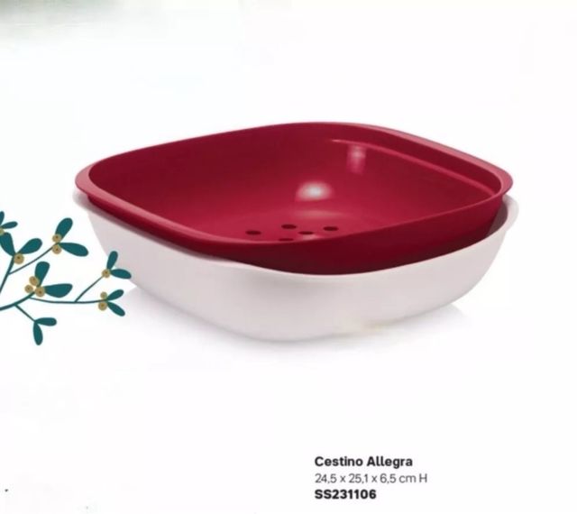 CESTINO ALLEGRA Rosso e Bianco