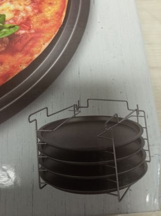 4 TEGLIE PER PIZZA IN ACCIAIO AL CARBONIO