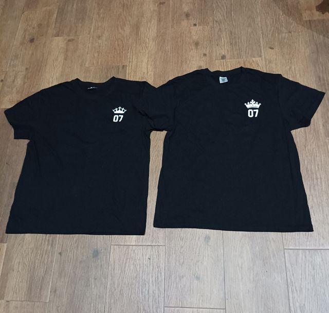 Lote de 2 camisetas de Queen y king