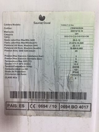 Despiece Caldera Estanca