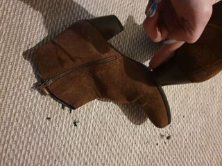 Botines marron oscuro piel suave T36 hecho españa