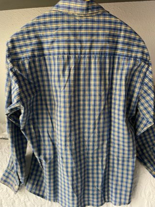 Camisa cuadris azul-naranja