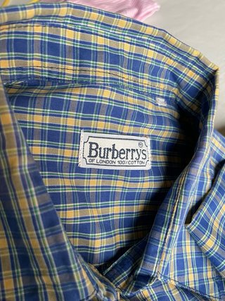 Camisa cuadris azul-naranja