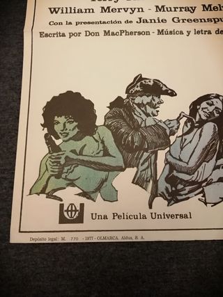 Cartel cine 1977 LAS PÍCARAS AVENTURAS DE TOM JONE