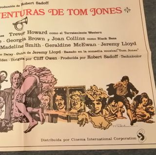 Cartel cine 1977 LAS PÍCARAS AVENTURAS DE TOM JONE